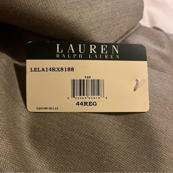NWT Lauren Ralph Lauren Lela 14RX8188 Men's Tan Blazer Jacket 44 Regular - Picture 10 of 11